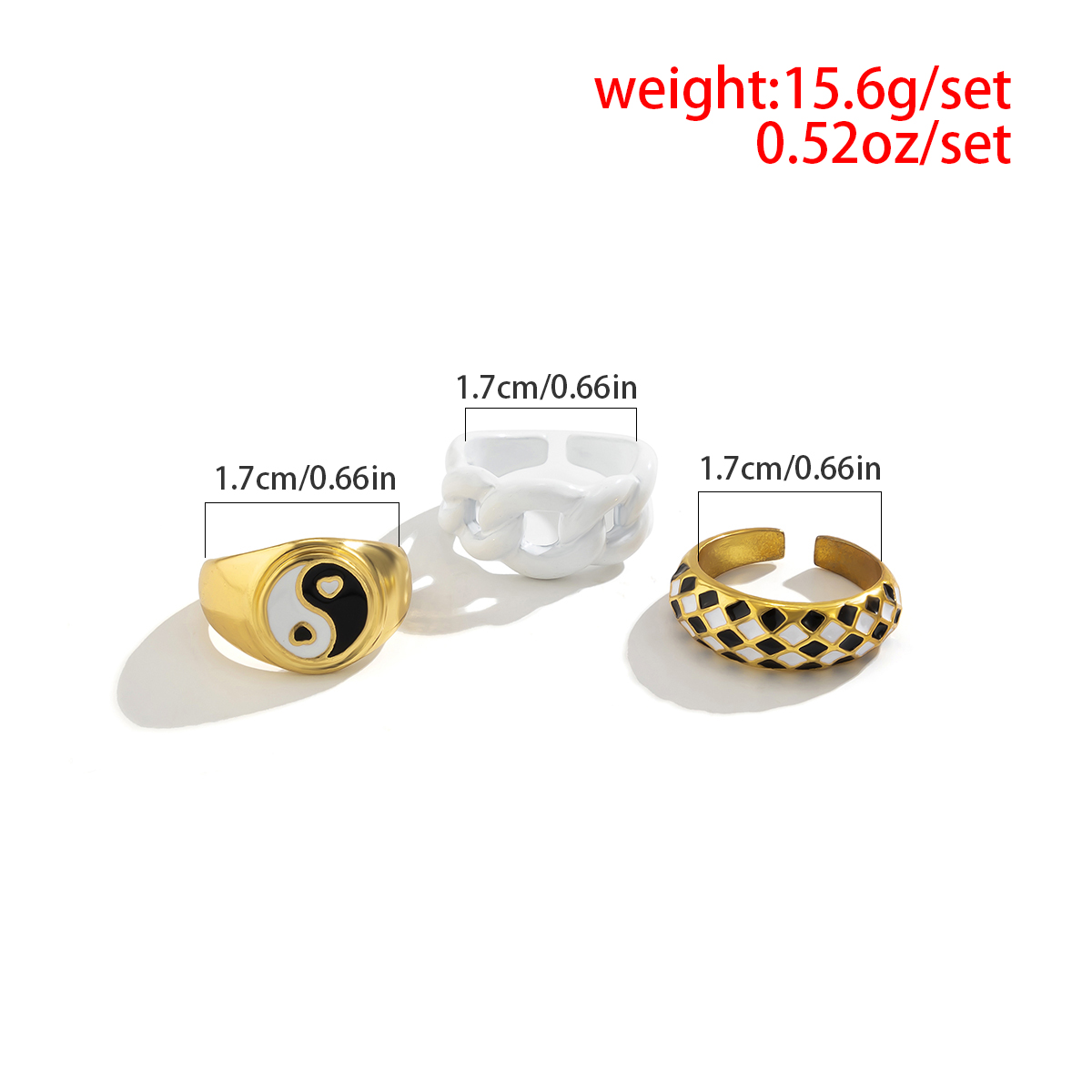 Hip-Hop Gossip Letter Lattice Alloy Inlay Artificial Pearls Zircon Womenu0027S Rings 1 Set