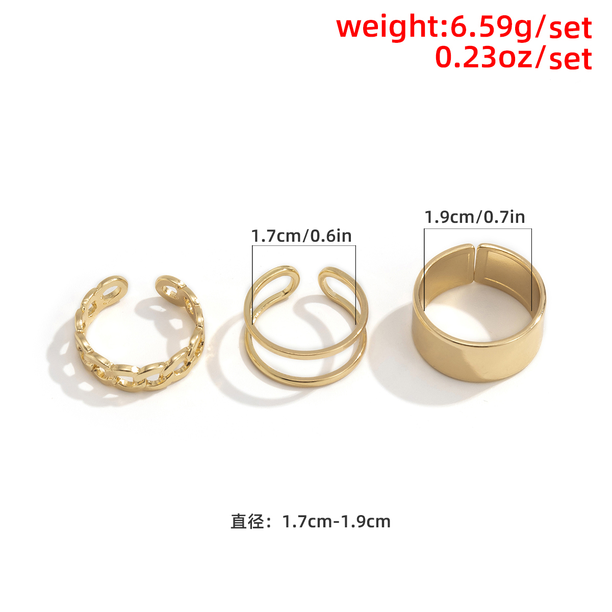 Hip-Hop Gossip Letter Lattice Alloy Inlay Artificial Pearls Zircon Womenu0027S Rings 1 Set