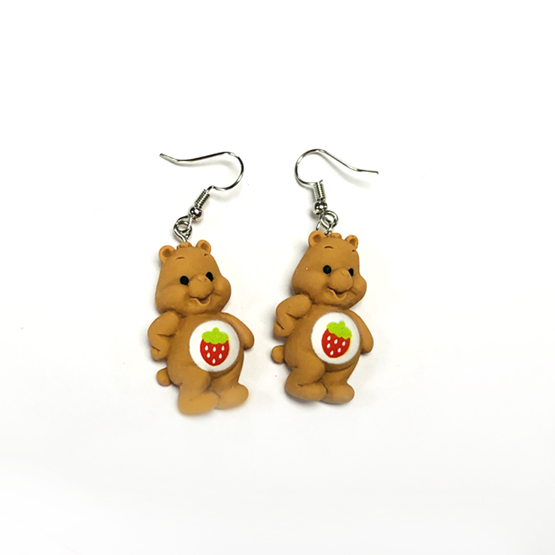 Cute Bear Synthetic Resin Womenu0027S Drop Earrings 1 Pair