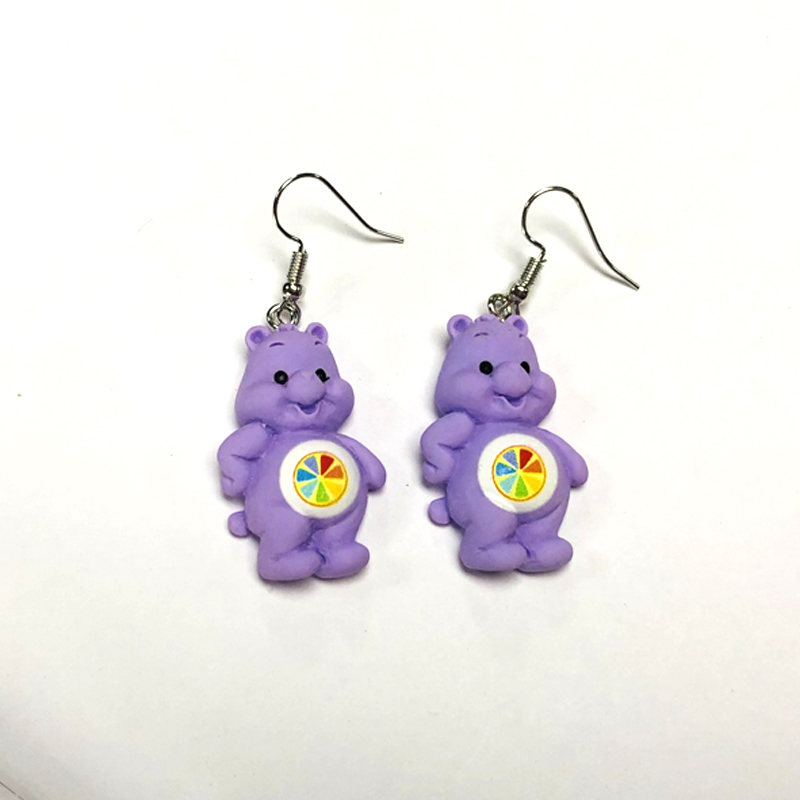 Cute Bear Synthetic Resin Womenu0027S Drop Earrings 1 Pair