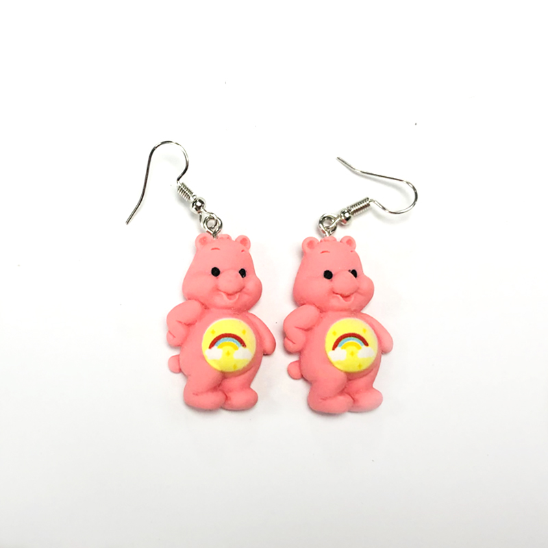 Cute Bear Synthetic Resin Womenu0027S Drop Earrings 1 Pair