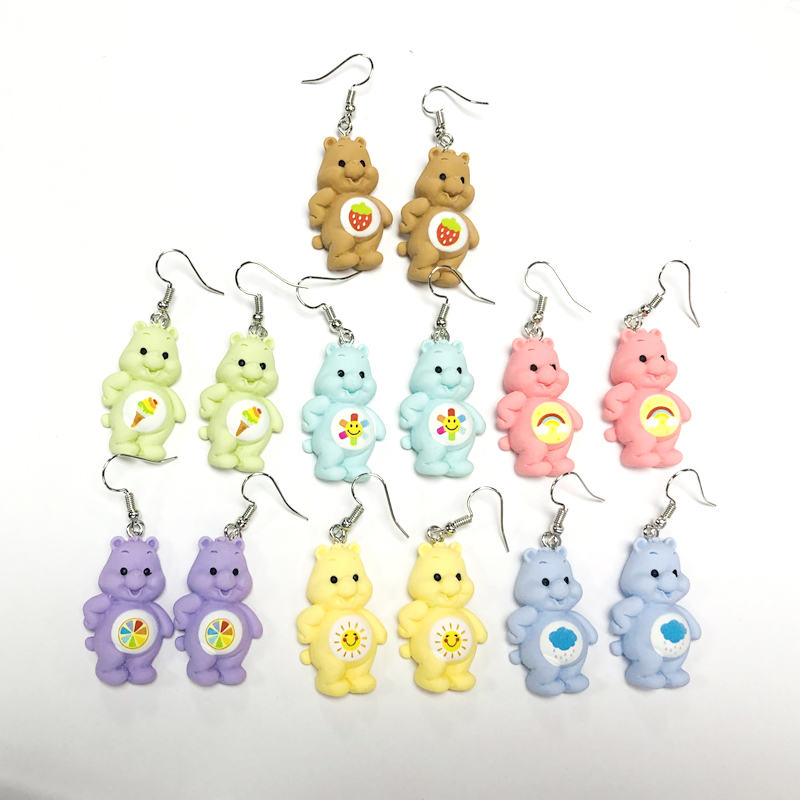 Cute Bear Synthetic Resin Womenu0027S Drop Earrings 1 Pair