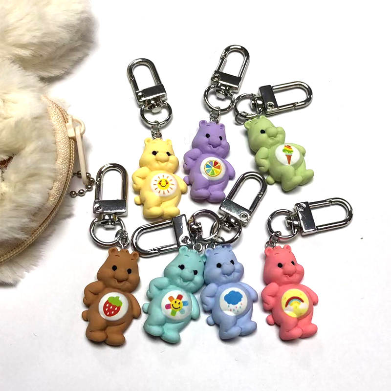 Cute Bear Alloy Resin Keychain 1 Piece