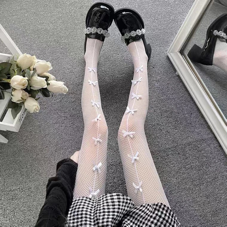 Womenu0027S Sexy Solid Color Bow Knot Nylon Spandex Bowknot Tights 1 Piece