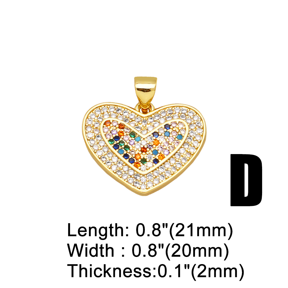 Simple Style Bear Heart Shape Copper Gold Plated Zircon Jewelry Accessories 1 Piece