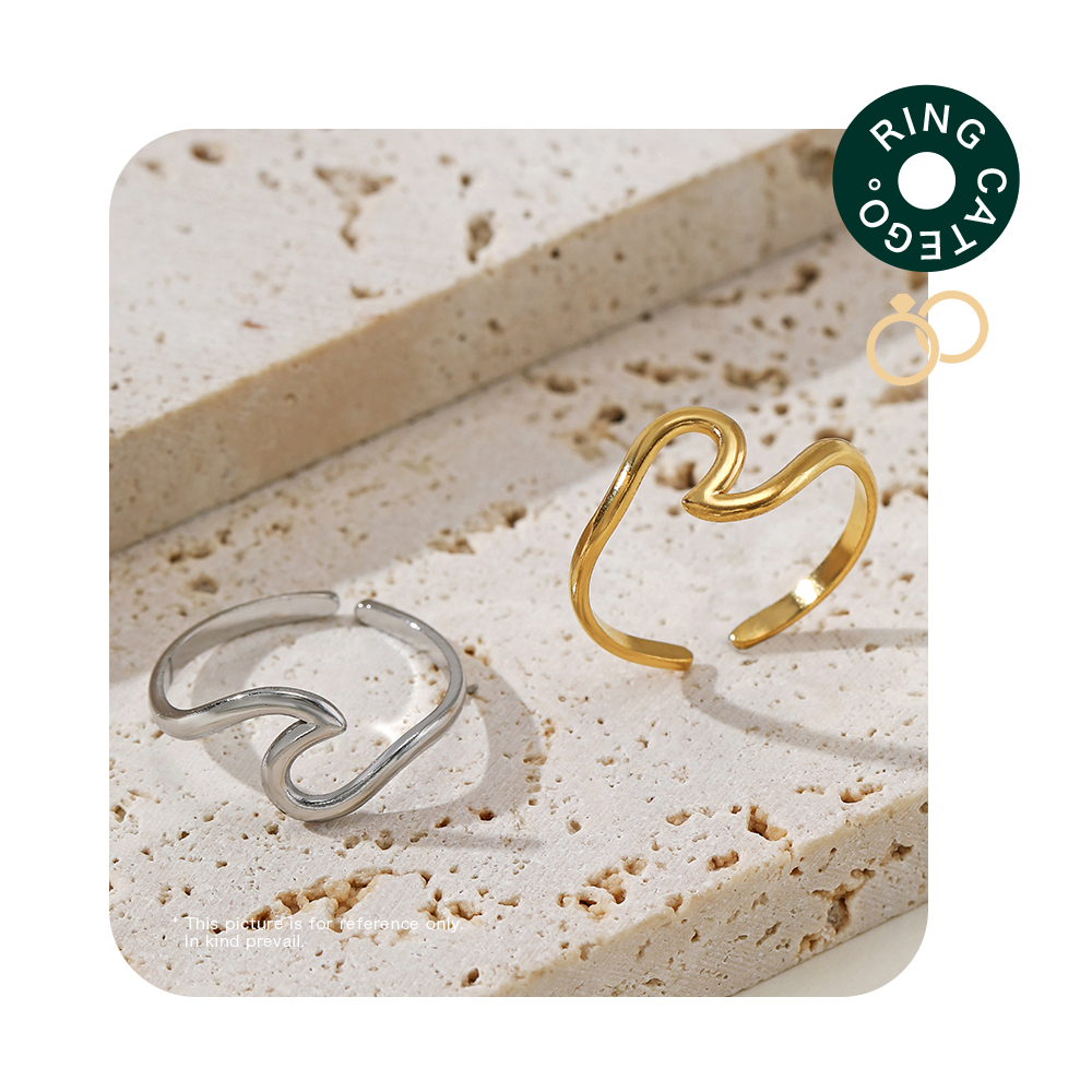 Simple Style Geometric Stainless Steel Plating Open Ring 1 Piece