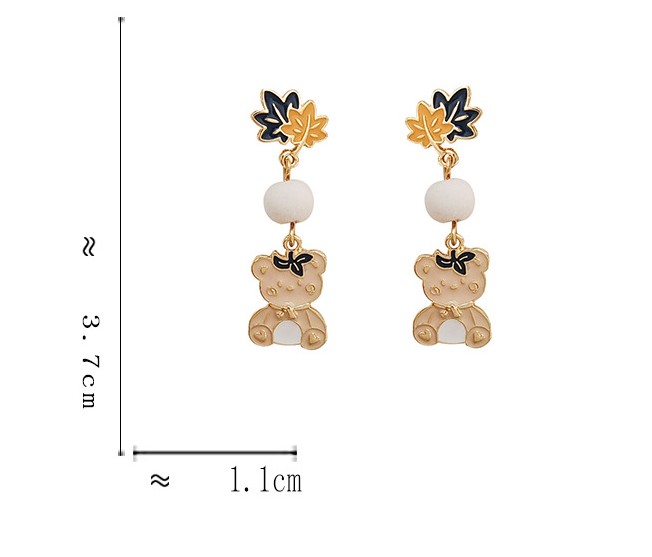 Fashion Bear Alloy Flocking Plating Womenu0027S Drop Earrings 1 Pair