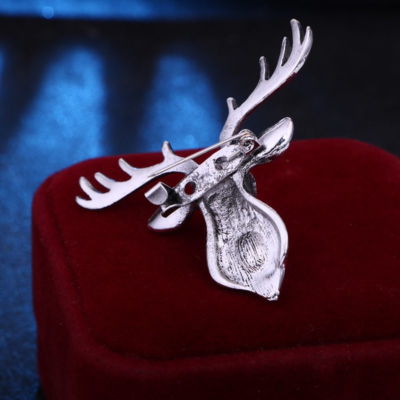Fashion Elk Alloy Plating Inlay Artificial Gemstones Unisex Brooches