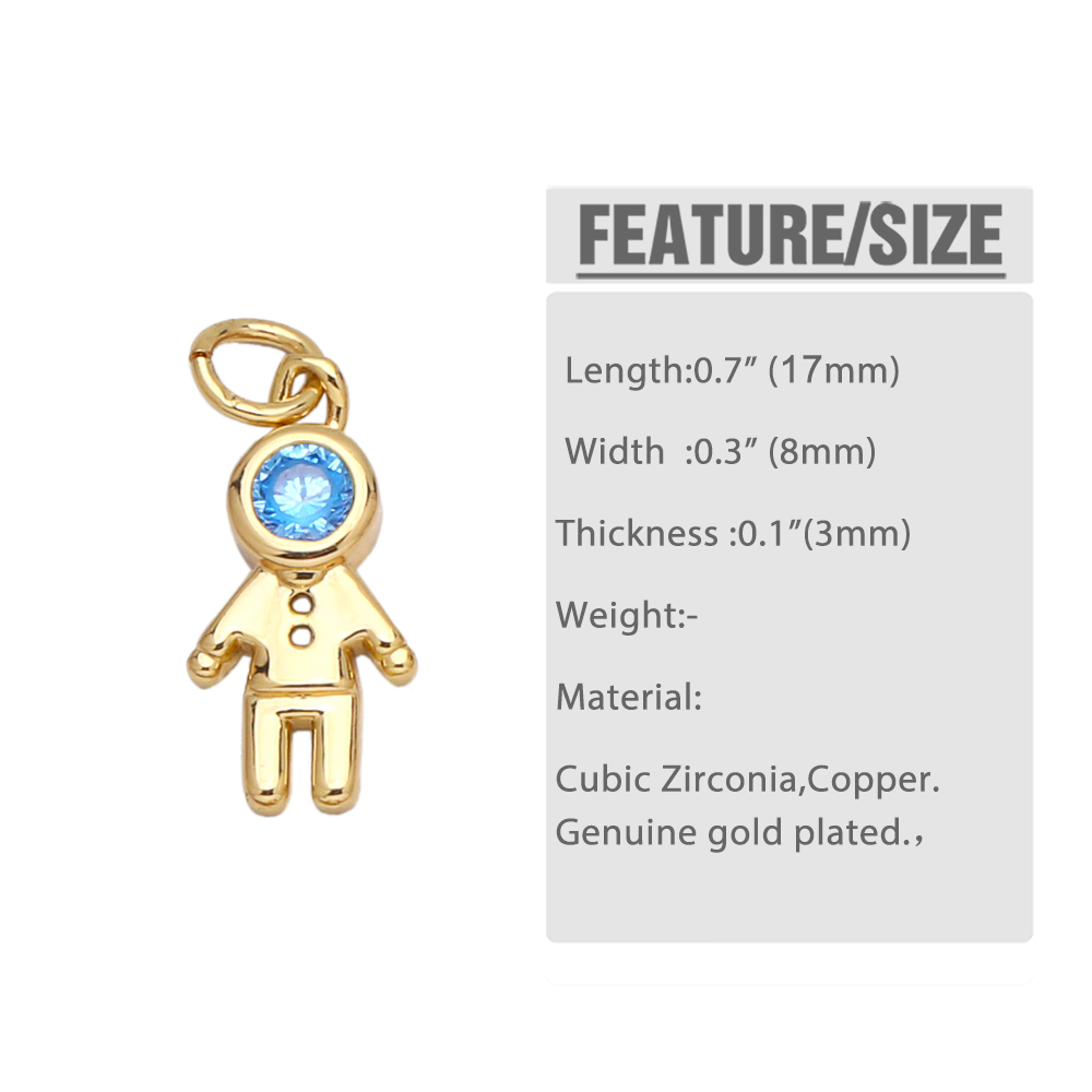 Fashion Astronaut Star Copper Gold Plated Zircon Jewelry Accessories 1 Piece