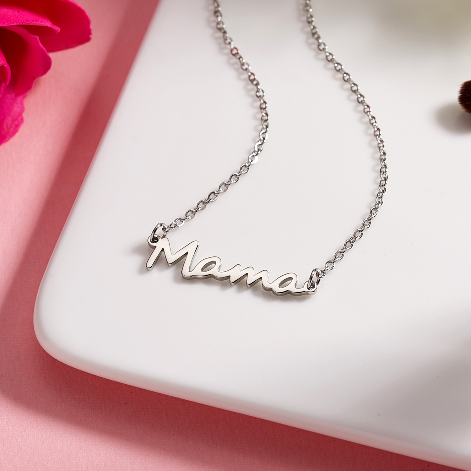 Simple Style Letter Alloy Womenu0027S Necklace 1 Piece