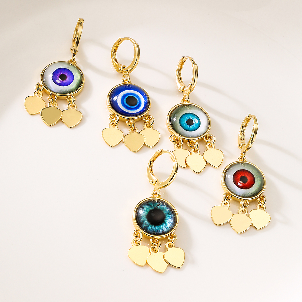 Fashion Eye Copper Plating Dangling Earrings 1 Pair