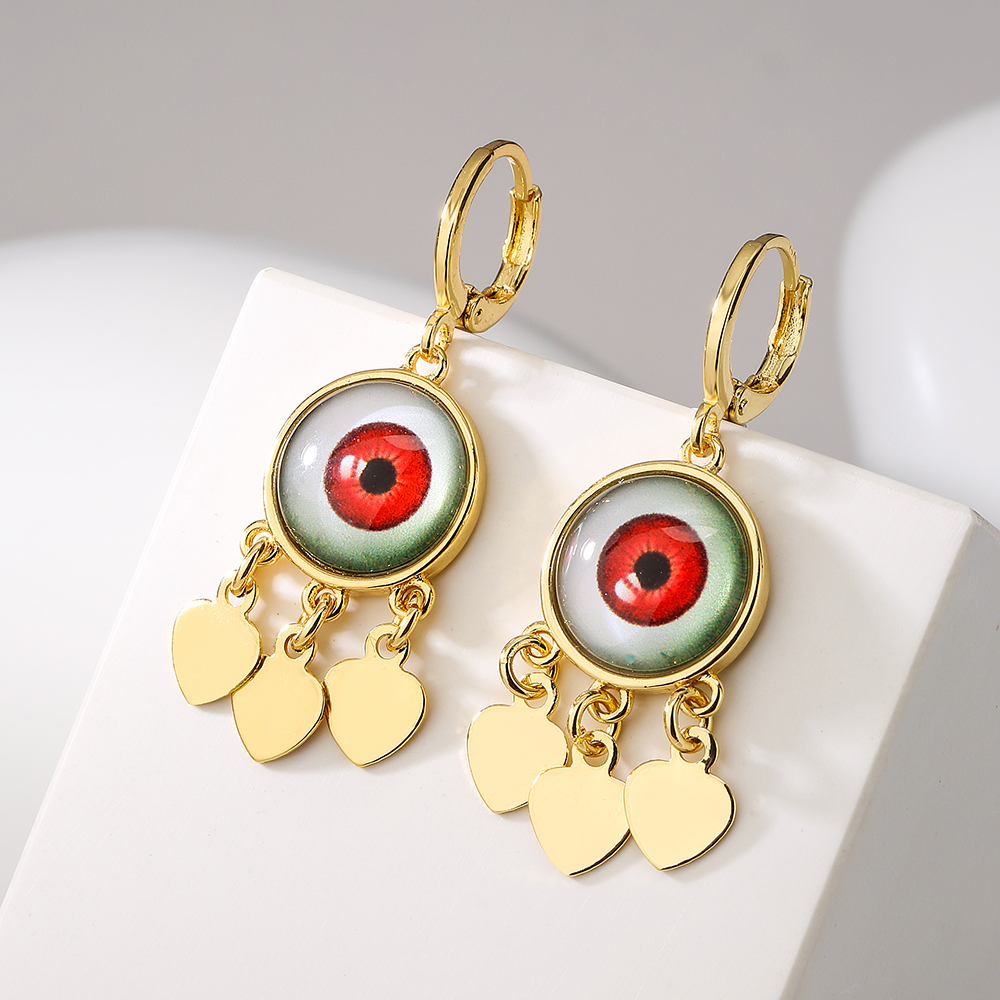 Fashion Eye Copper Plating Dangling Earrings 1 Pair