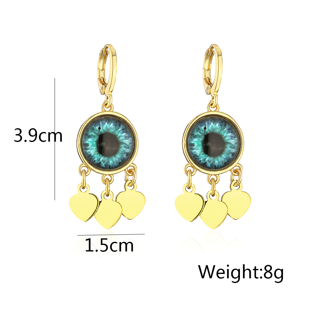 Fashion Eye Copper Plating Dangling Earrings 1 Pair