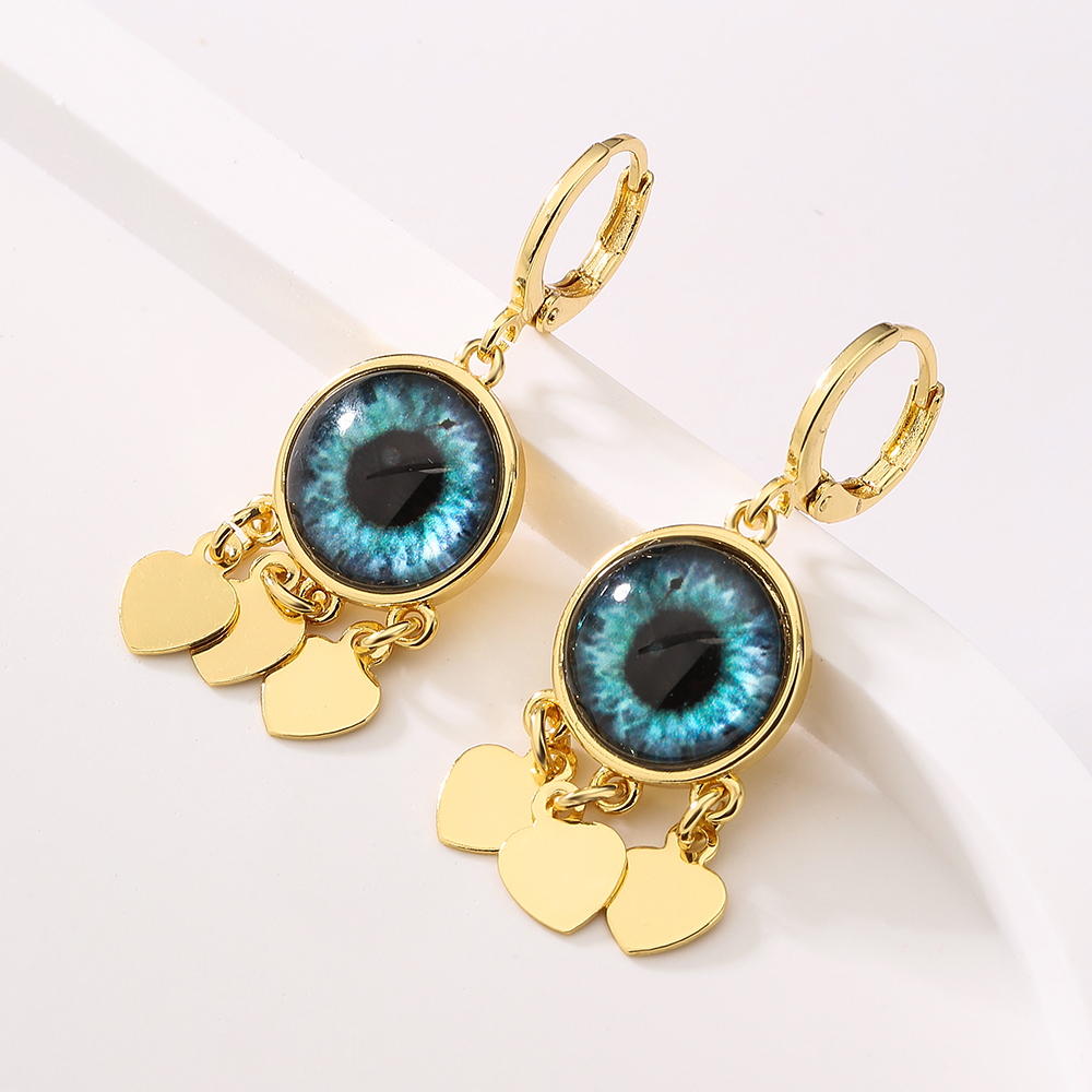 Fashion Eye Copper Plating Dangling Earrings 1 Pair