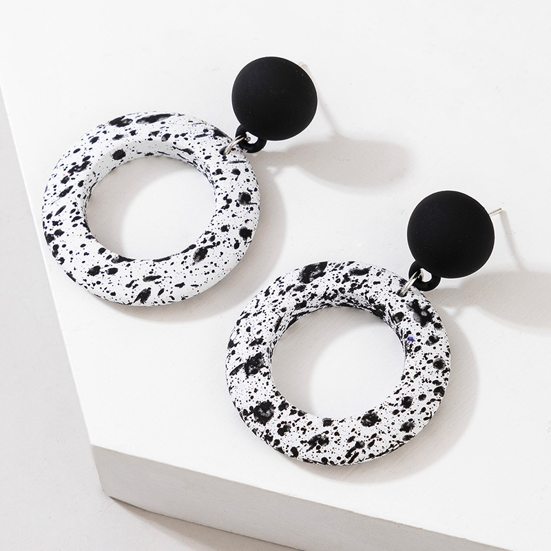 Simple Style Round Spot Alloy Hollow Out Womenu0027S Drop Earrings 1 Pair