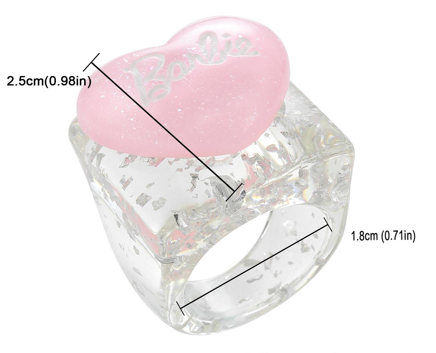 Fashion Letter Heart Shape Plastic Resin Womenu0027S Rings 1 Piece