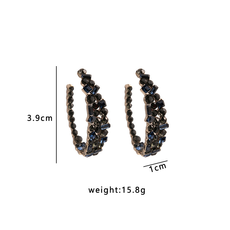 Fashion Geometric Alloy Inlay Rhinestones Womenu0027S Ear Studs 1 Pair