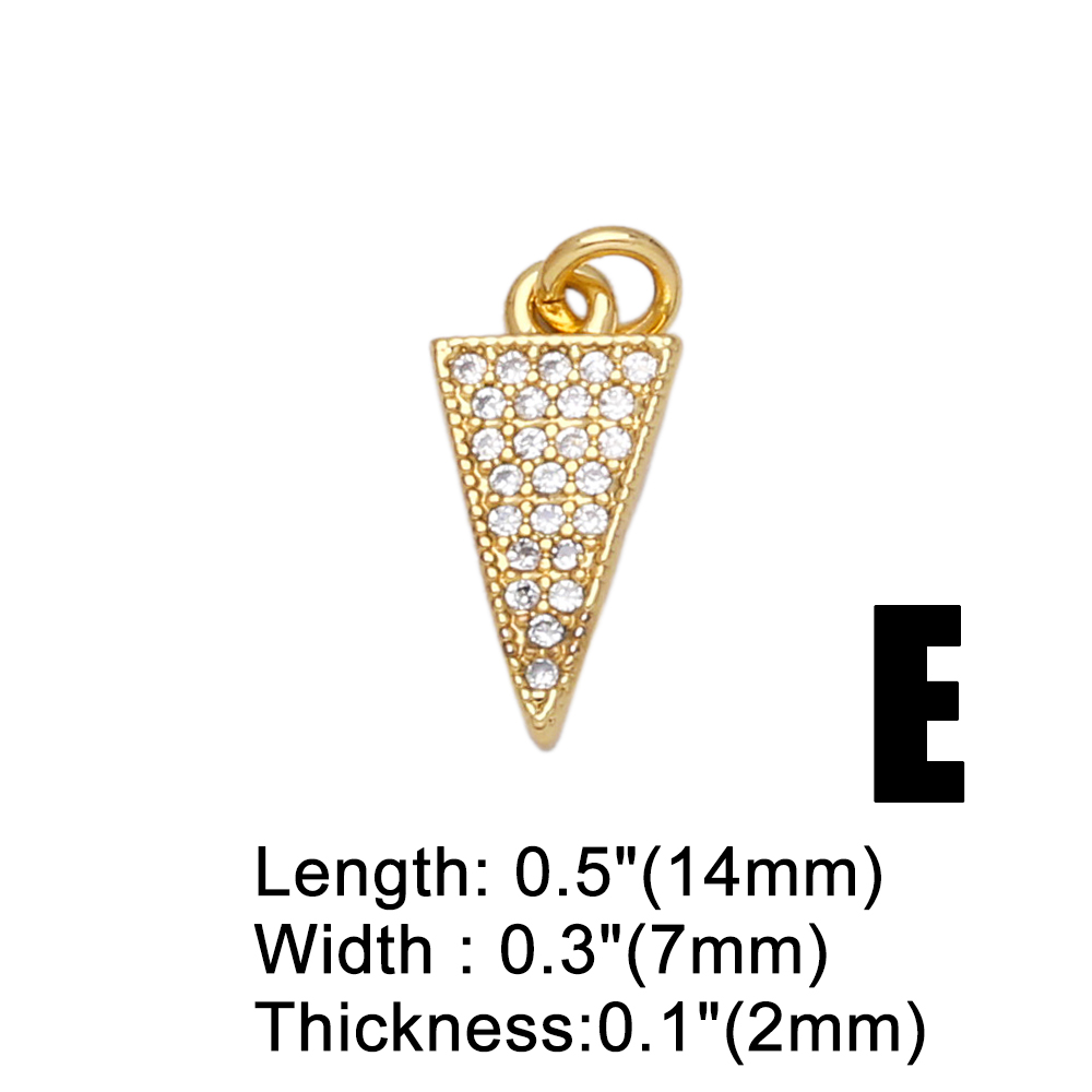 Simple Style Cross Heart Shape Butterfly Copper Gold Plated Zircon Jewelry Accessories 1 Piece