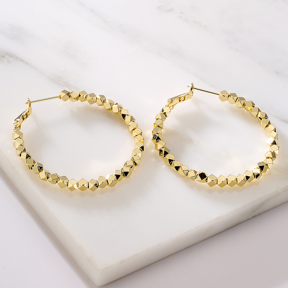 Fashion Geometric Copper Plating Hoop Earrings 1 Pair