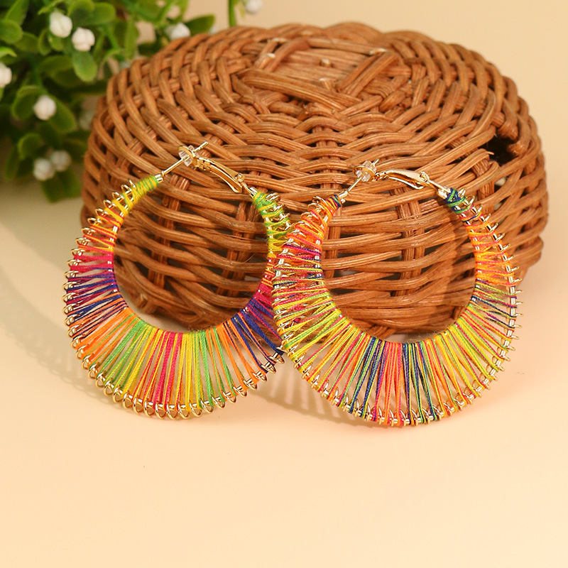 Fashion Circle Metal Plating Womenu0027S Earrings 1 Pair