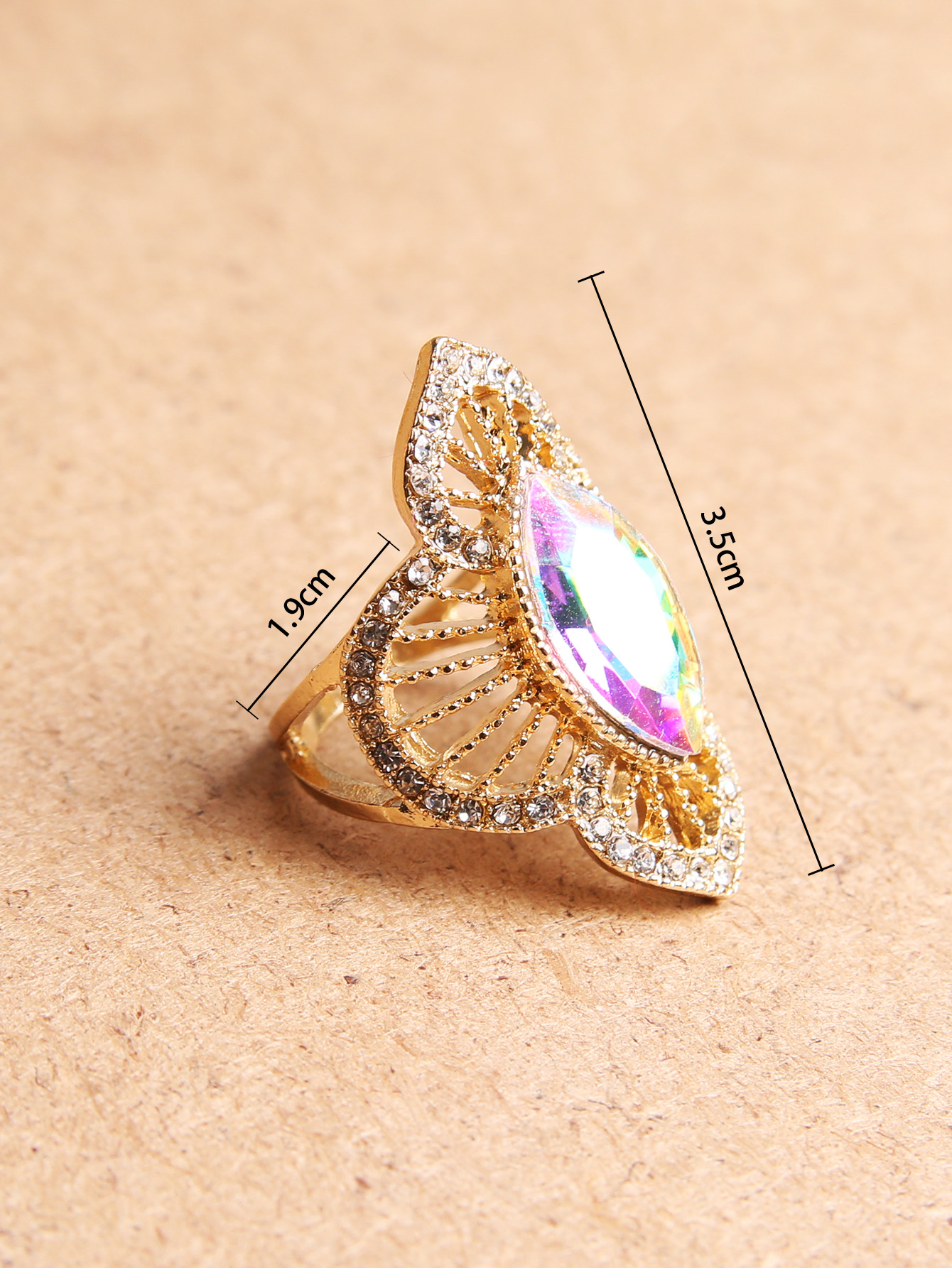 Classical Flower Alloy Inlay Rhinestones Womenu0027S Rings 1 Piece