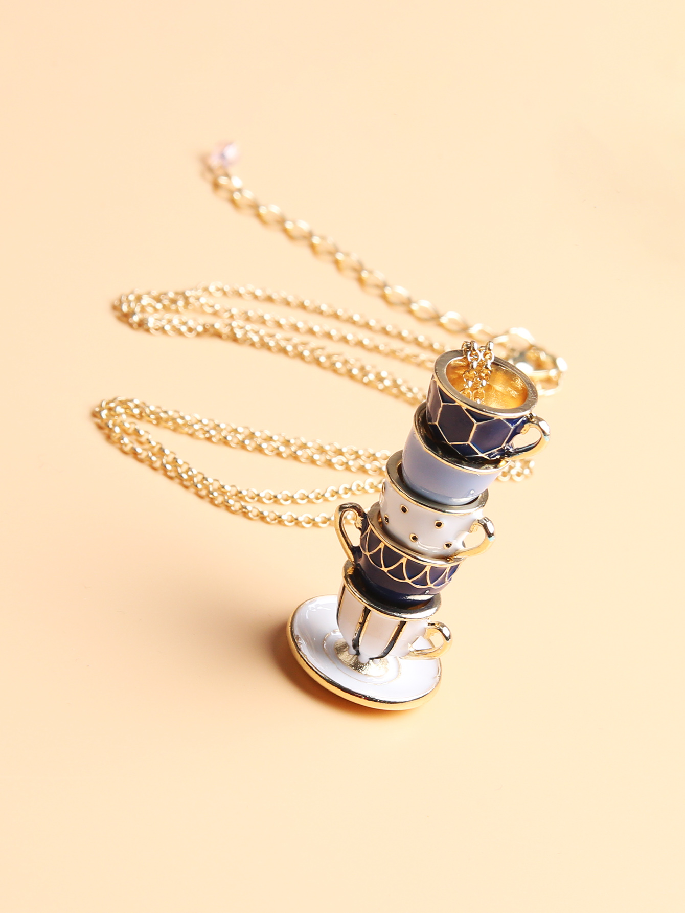 Simple Style Cup Alloy Enamel Womenu0027S Necklace 1 Piece