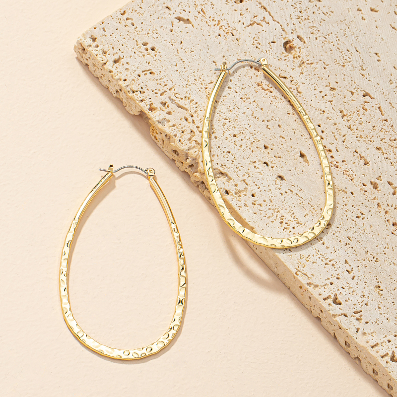 Fashion Geometric Alloy Plating Womenu0027S Hoop Earrings 1 Pair