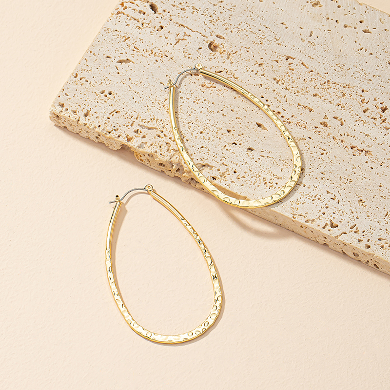 Fashion Geometric Alloy Plating Womenu0027S Hoop Earrings 1 Pair