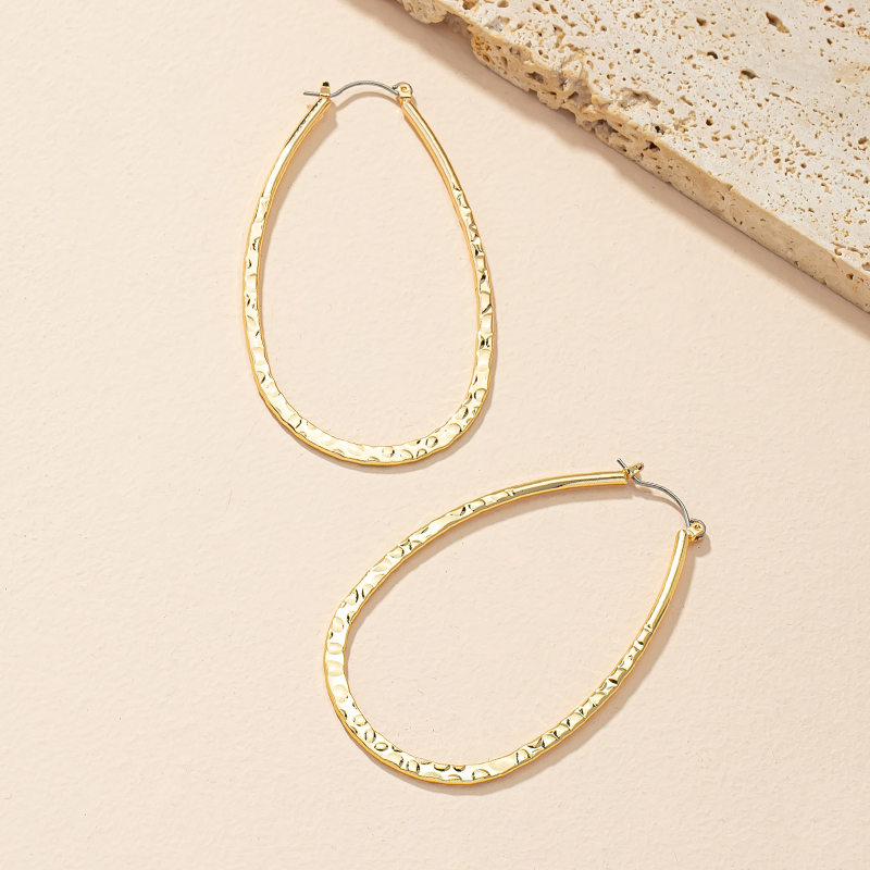 Fashion Geometric Alloy Plating Womenu0027S Hoop Earrings 1 Pair