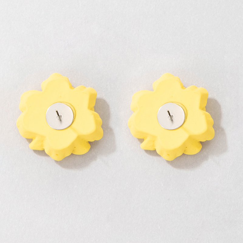 Simple Style Flower Alloy Three-dimensional Womenu0027S Ear Studs 1 Pair