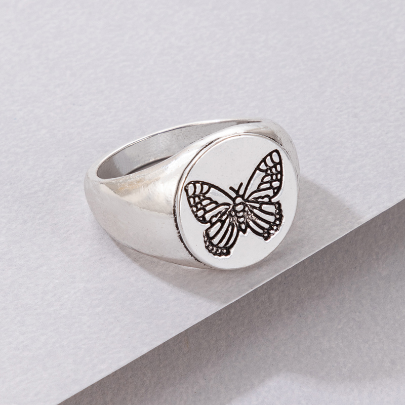 Simple Style Butterfly Alloy Plating Womenu0027S Rings 1 Piece