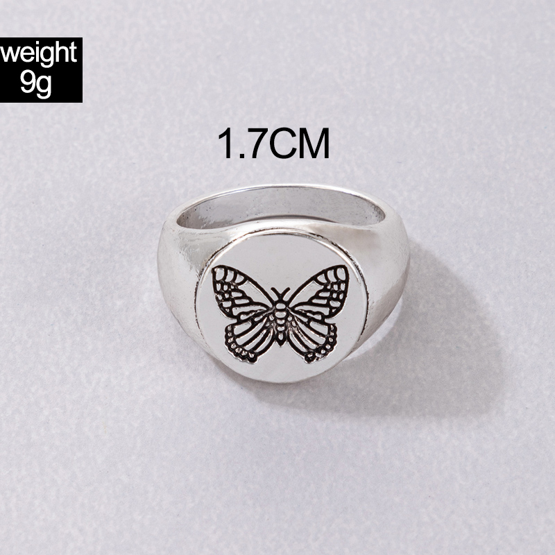 Simple Style Butterfly Alloy Plating Womenu0027S Rings 1 Piece