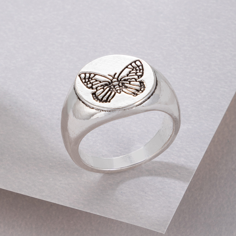 Simple Style Butterfly Alloy Plating Womenu0027S Rings 1 Piece