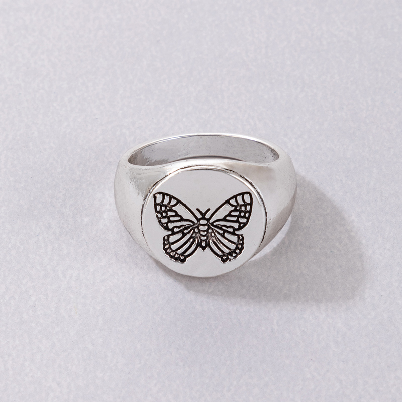 Simple Style Butterfly Alloy Plating Womenu0027S Rings 1 Piece