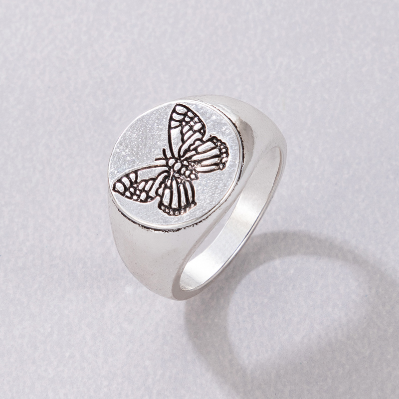 Simple Style Butterfly Alloy Plating Womenu0027S Rings 1 Piece