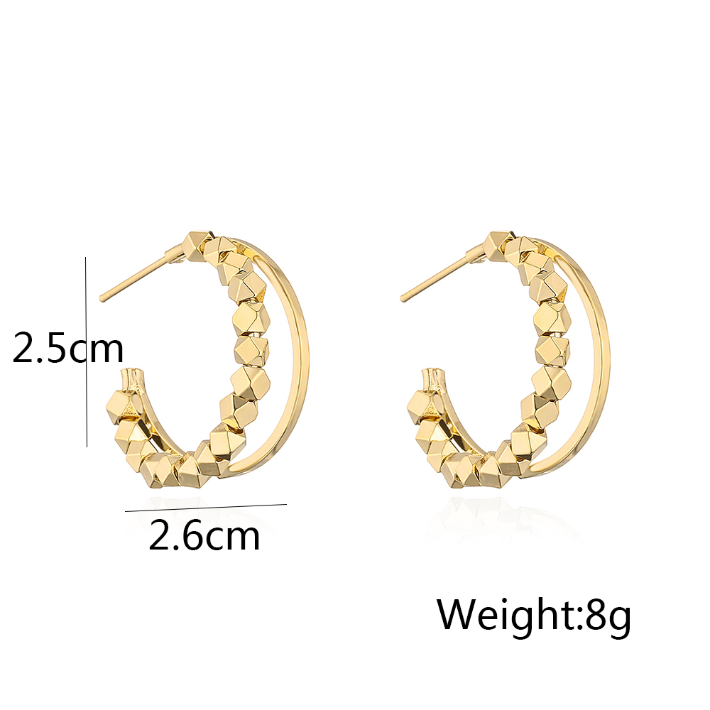 Fashion Geometric Copper Plating Ear Studs 1 Pair