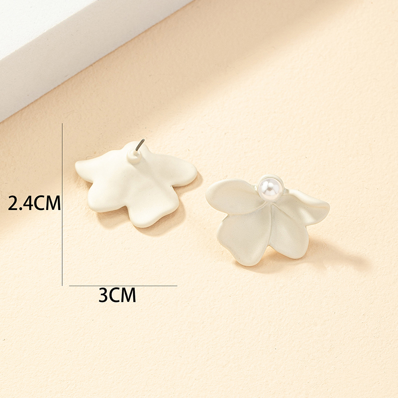 Fashion Flower Imitation Pearl Alloy Plating Womenu0027S Ear Studs 1 Pair