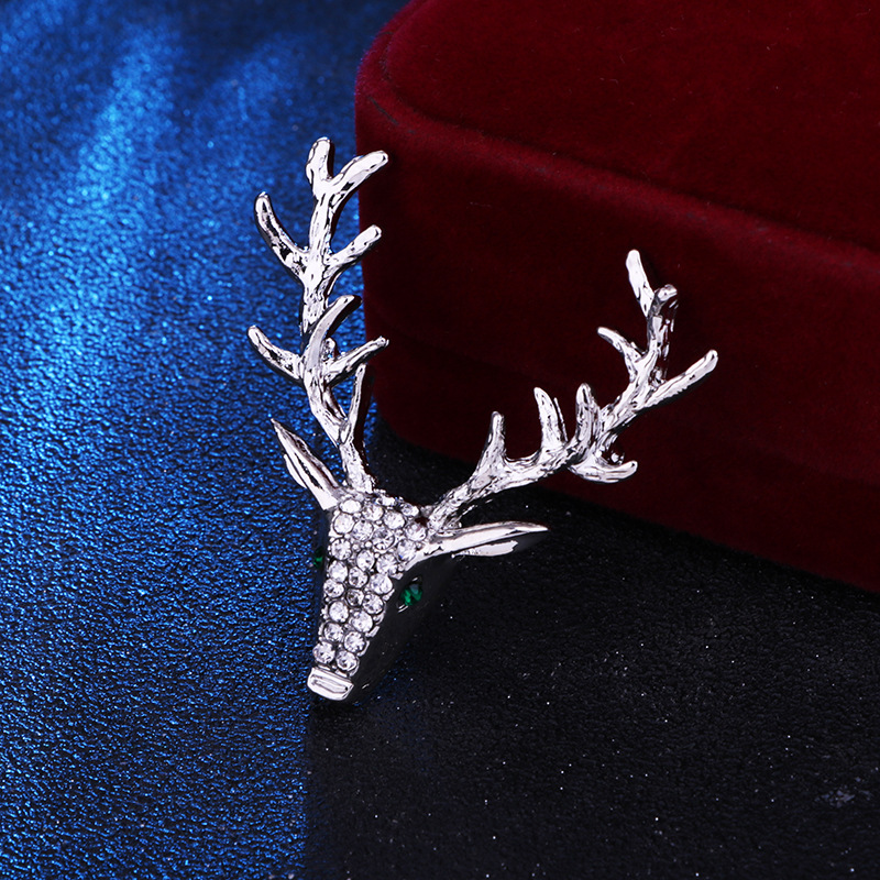 Fashion Elk Alloy Plating Rhinestones Unisex Brooches