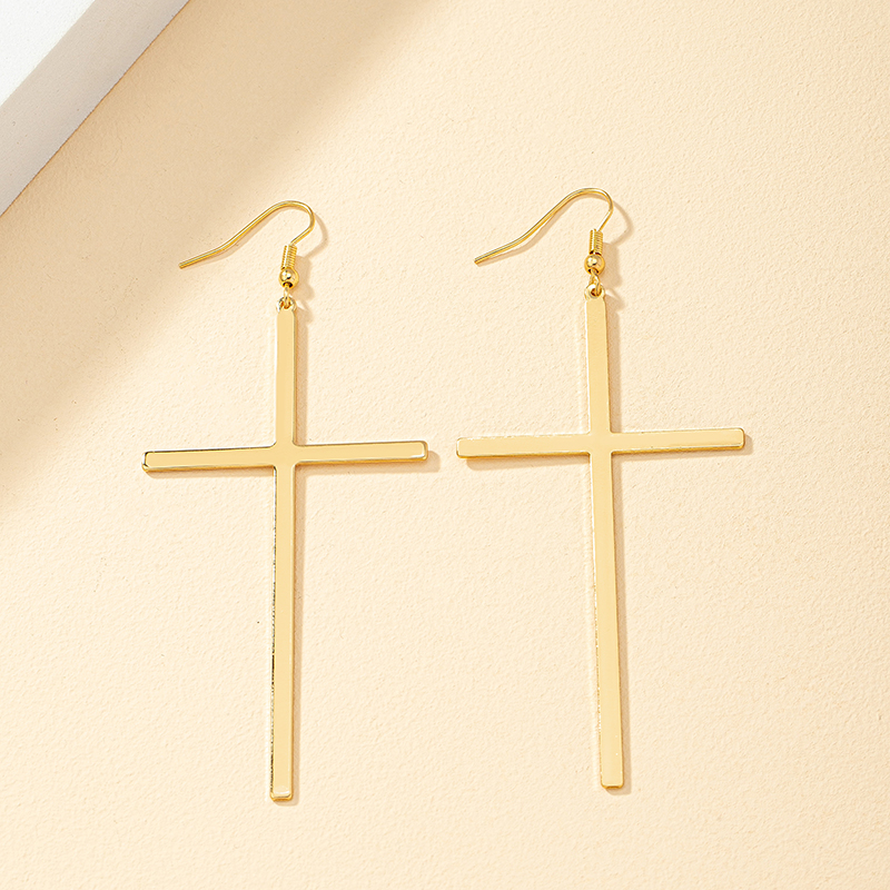 Fashion Cross Alloy Plating Womenu0027S Drop Earrings 1 Pair