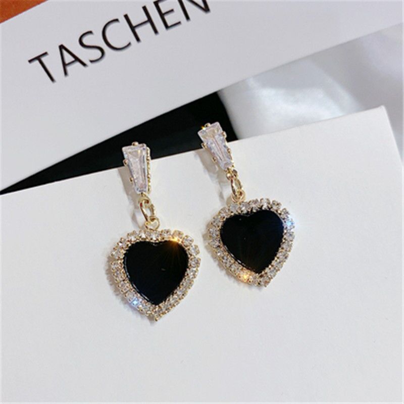 Sweet Round Heart Shape Rhombus Synthetic Gemstones Alloy Inlay Artificial Diamond Womenu0027S Drop 