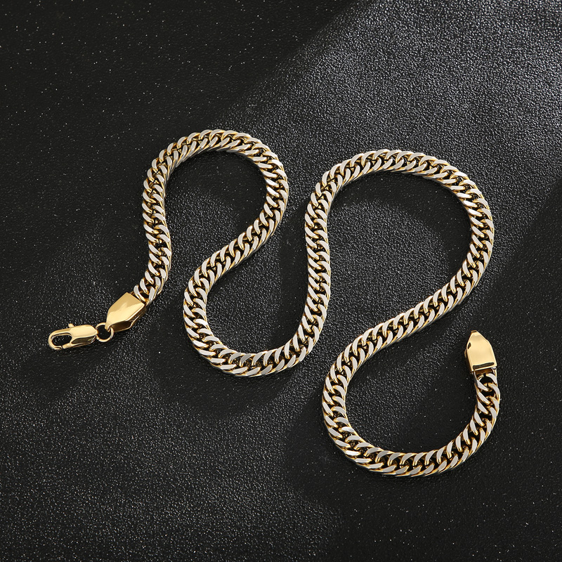 Fashion Solid Color Titanium Steel Plating Menu0027S Bracelets Necklace