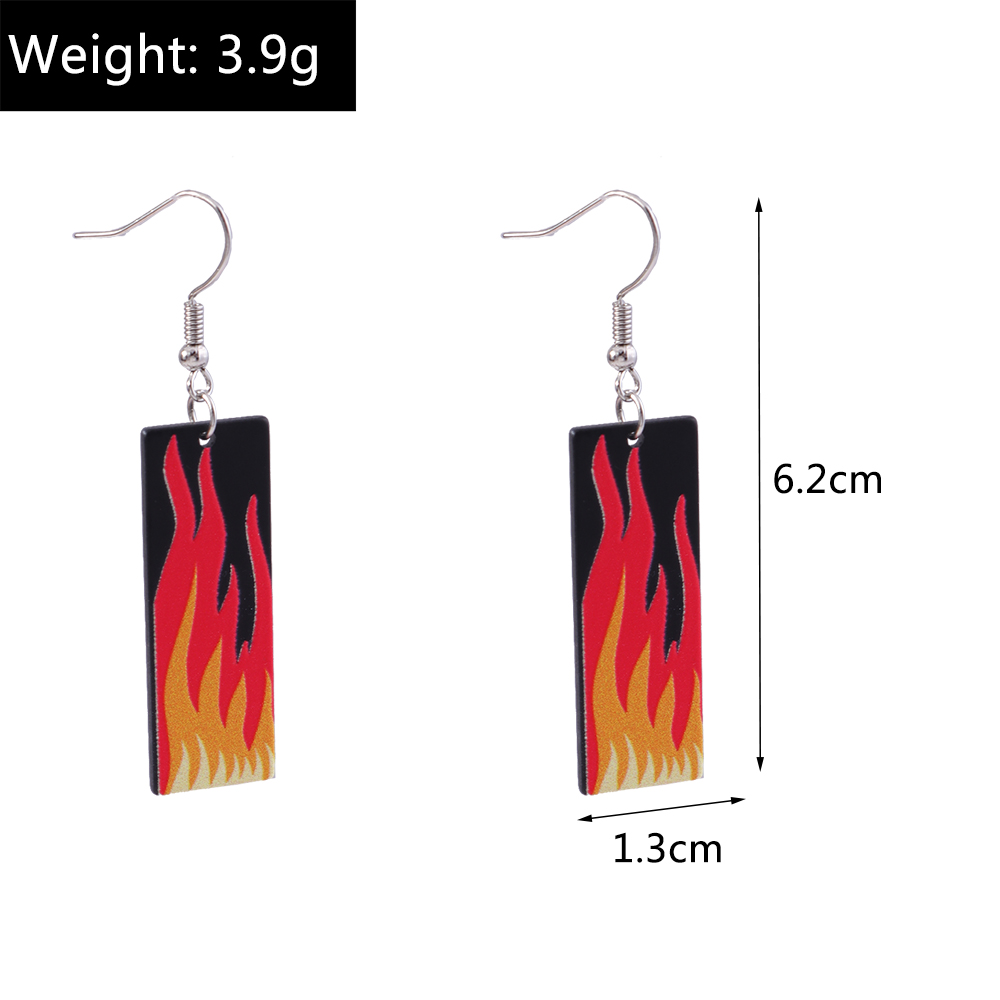 Fashion Rainbow Lightning Arylic Womenu0027S Earrings 1 Pair