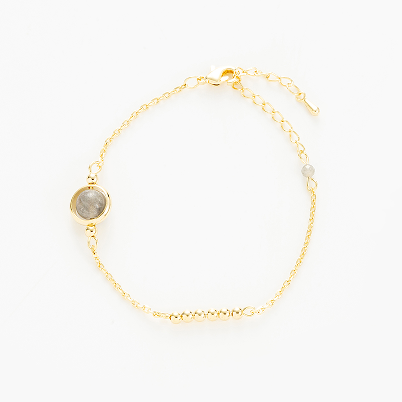 Elegant Leaves Heart Shape Copper Gold Plated Zircon Bracelets