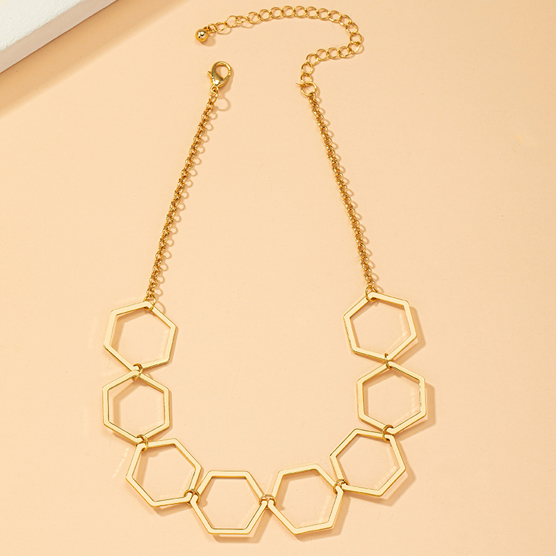 Retro Hexagon Cross Alloy Plating Womenu0027S Necklace 1 Piece