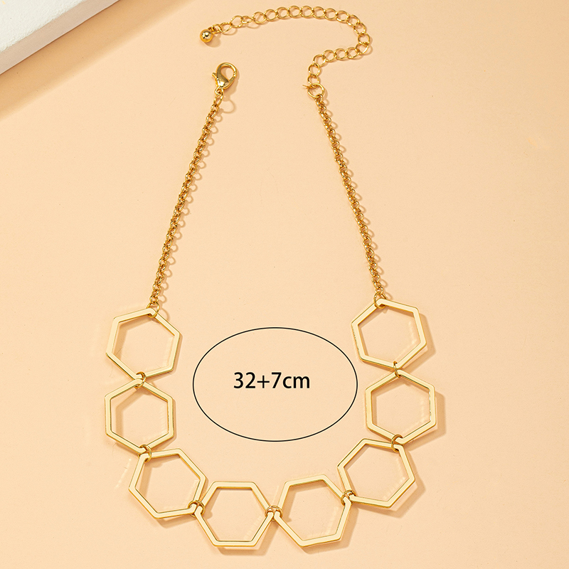 Retro Hexagon Cross Alloy Plating Womenu0027S Necklace 1 Piece