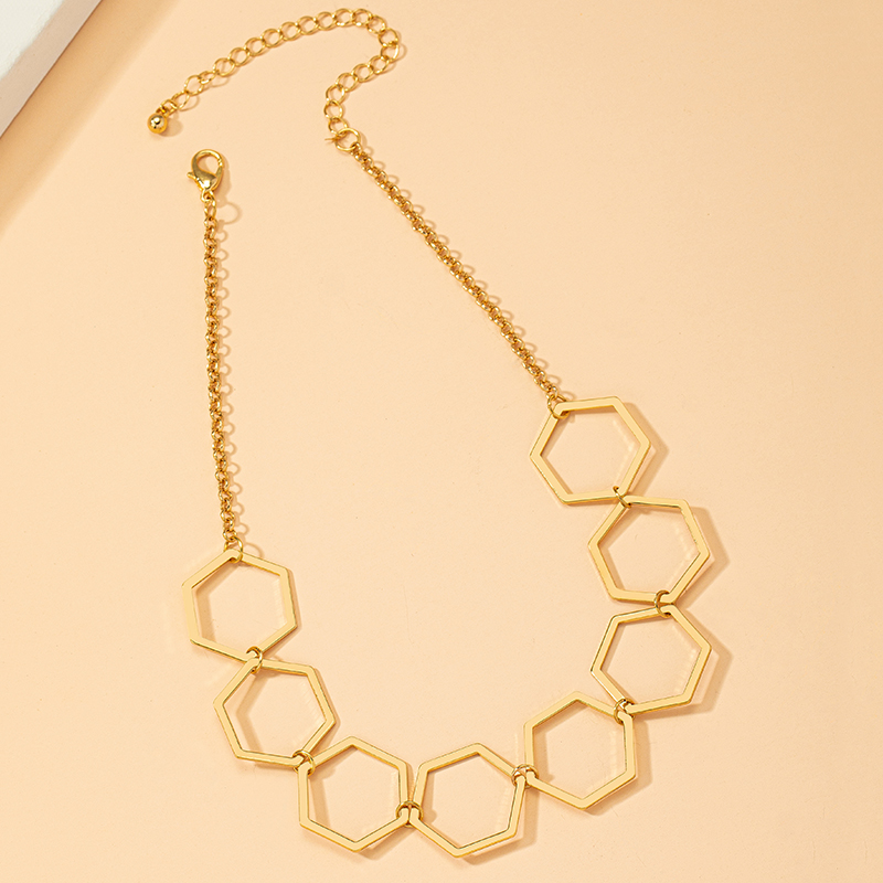 Retro Hexagon Cross Alloy Plating Womenu0027S Necklace 1 Piece