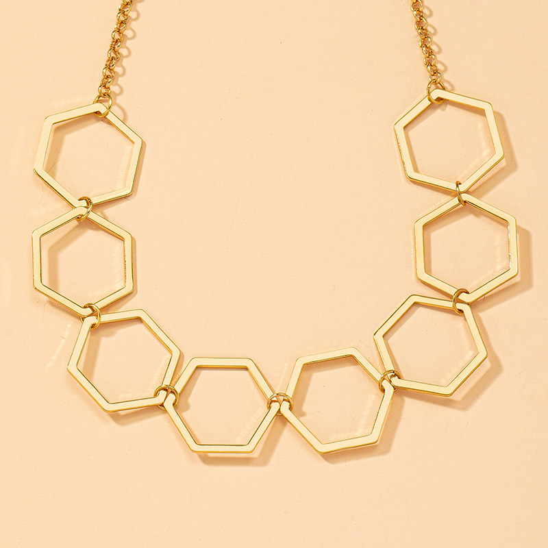 Retro Hexagon Cross Alloy Plating Womenu0027S Necklace 1 Piece