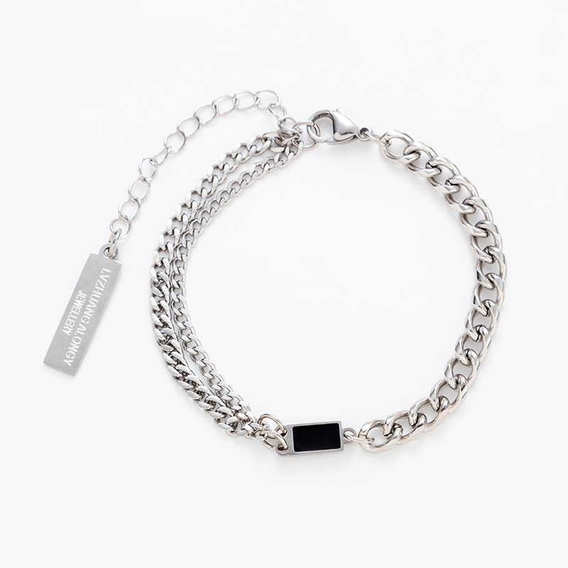 Fashion Round Star Titanium Steel Plating Bracelets 1 Piece