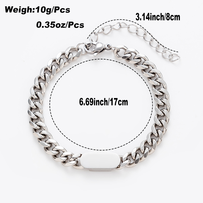 Fashion Round Star Titanium Steel Plating Bracelets 1 Piece