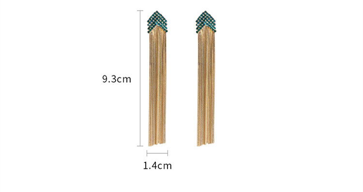 Fashion Lines Metal Inlay Rhinestones Womenu0027S Drop Earrings 1 Pair